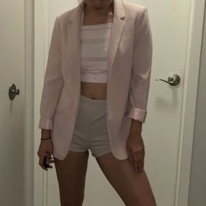 Pink suit blazer